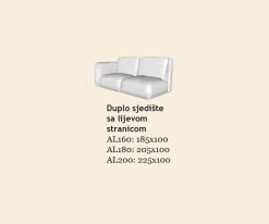 Duplo sjedište sa lijevim naslonjačem