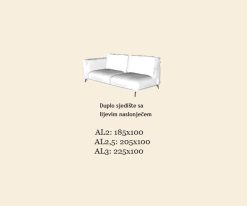Duplo sjedište sa lijevim naslonjačem